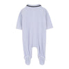 PRE ORDER - Pale Blue Velour Babygrow