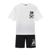 Black & White Teddy Shorts Set