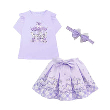 Load image into Gallery viewer, Lilac Carousel Skirt Set &amp; Headband