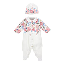 Load image into Gallery viewer, PRE ORDER - White Roses Babygrow &amp; Hat