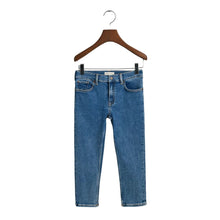 Load image into Gallery viewer, Mid Blue Denim Slim Jeans