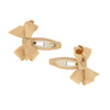 Gold Two Pack Bow Clips