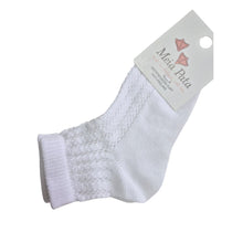 Load image into Gallery viewer, White Openwork Ankle Socks