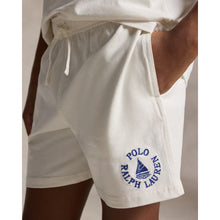 Load image into Gallery viewer, White Sailboat Logo Sweat Shorts