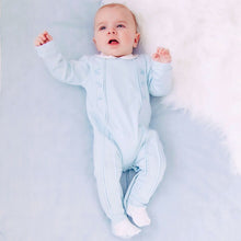 Load image into Gallery viewer, Pale Blue Toy Embroidery Babygrow