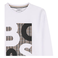 Load image into Gallery viewer, White Patterned Long Sleeve T-Shirt