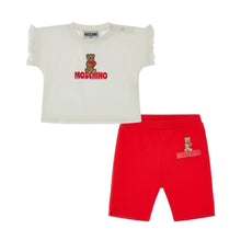 Load image into Gallery viewer, Babies Ivory &amp; Red Cycling Shorts Set