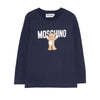 Navy Teddy & Logo LS T-Shirt