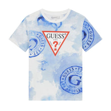 Load image into Gallery viewer, Blue &amp; White Stamped Logo T-Shirt