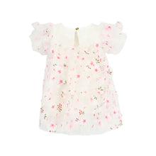 Load image into Gallery viewer, Babies White &amp; Pink 3D Flower Dress