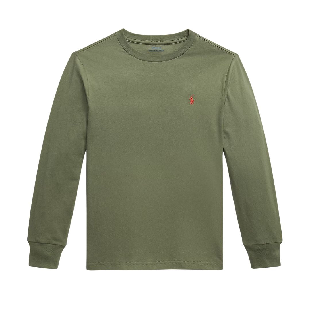 Olive Green Long Sleeve Top