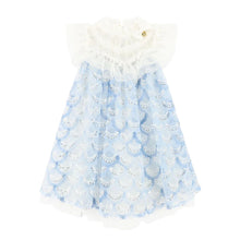 Load image into Gallery viewer, Blue &amp; White Sequin &#39;Dominique&#39; Dress
