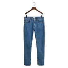 Load image into Gallery viewer, Mid Blue Denim Slim Jeans