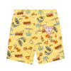 Yellow Palm Print Sweat Top & Shorts