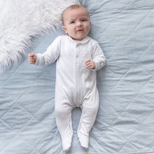 Load image into Gallery viewer, Unisex White Embroidered Babygrow &amp; Hat