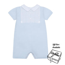 Load image into Gallery viewer, Pale Blue Knitted Romper