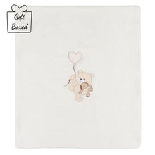 Load image into Gallery viewer, Ivory Velour Padded Teddy Blanket