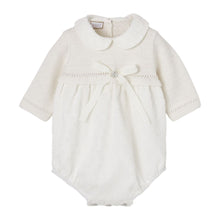 Load image into Gallery viewer, Ivory Textured &amp; Knitted Romper
