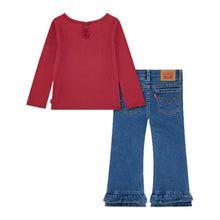 Load image into Gallery viewer, Babies Red Top &amp; Jeans Set