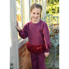 Burgundy Tulle Trim "Deonne" Tracksuit