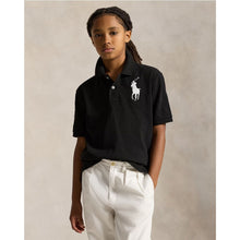 Load image into Gallery viewer, Black &amp; White Large Pony Polo Shirt