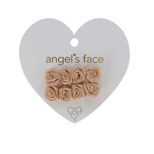 Load image into Gallery viewer, Champagne Satin Roses Hair Clips