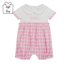 Load image into Gallery viewer, Pink &amp; White Checked Romper