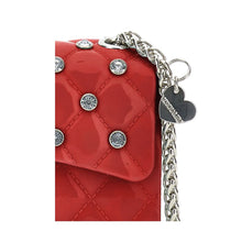 Load image into Gallery viewer, Red &amp; Silver Rhinestone Bag
