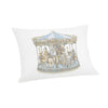 Blue Carousel Satin Cushion