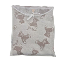 Load image into Gallery viewer, Ivory &amp; Brown Teddy Blanket