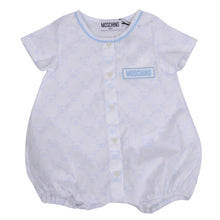 Load image into Gallery viewer, White &amp; Blue Bear Romper Gift Boxed