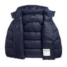 Load image into Gallery viewer, PRE ORDER - Boys Navy Hooded Down Jacket
