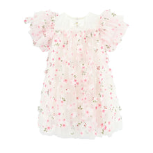 Load image into Gallery viewer, White &amp; Pink 3D Flower Dress