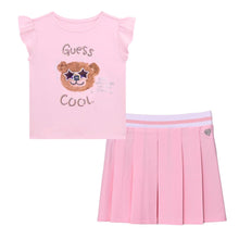 Load image into Gallery viewer, Pink Skirt &amp; Teddy T-shirt Set