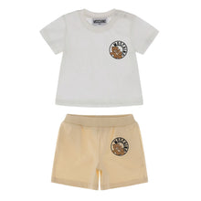 Load image into Gallery viewer, Beige &amp; White Shorts Set