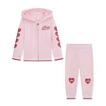 Load image into Gallery viewer, Pink Glitter Hearts Tracksuit