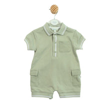 Load image into Gallery viewer, Sage Green Polo Romper
