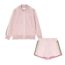 Load image into Gallery viewer, Pink Zip Up Sweat Top &amp; Shorts Set