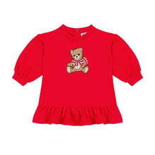 Load image into Gallery viewer, Baby Girls Red Teddy Dress