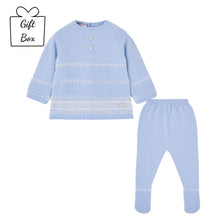Load image into Gallery viewer, Blue Knitted 2 Piece Set