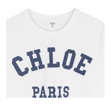Load image into Gallery viewer, Ivory Cropped Appliqué Logo T-Shirt