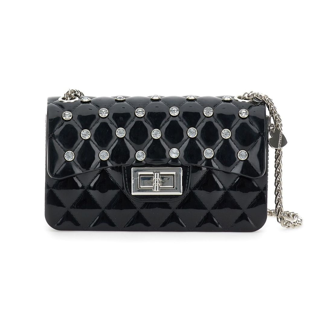PRE ORDER - Black & Silver Rhinestone Bag