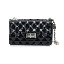 Load image into Gallery viewer, PRE ORDER - Black &amp; Silver Rhinestone Bag