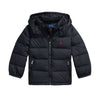 Young Boys Black Hooded Down Jacket