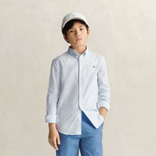 Load image into Gallery viewer, Blue &amp; White Striped Shirt