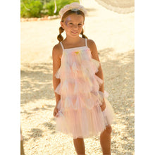 Load image into Gallery viewer, Rainbow Tulle Ruffle Dress
