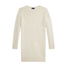 Load image into Gallery viewer, Girls Cream Cable Knit Dress