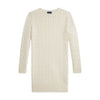 Girls Cream Cable Knit Dress