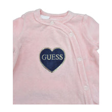 Load image into Gallery viewer, Pink Velour Heart Babygrow