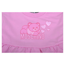 Load image into Gallery viewer, Babies Pink Teddy &amp; Metallic Heart Dress